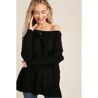 FLOWY BOATNECK DOLMAN TUNIC
