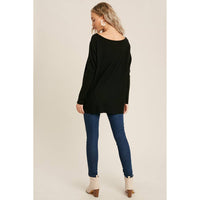 FLOWY BOATNECK DOLMAN TUNIC