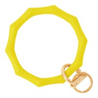 Bamboo Collection Bangle and Babe Bracelet Key Ring- Yellow