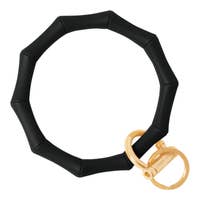 Bamboo Collection Bangle and Babe Bracelet Key Ring- Black