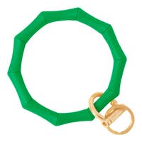 Bamboo Collection Bangle and Babe Bracelet Key Ring- Kelly Green
