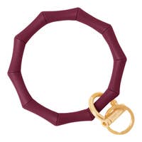 Bamboo Collection Bangle and Babe Bracelet Key Ring - Maroon