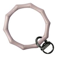 Bamboo Collection Bangle and Babe Bracelet Key Ring - Matte Silver