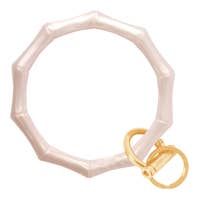 Bamboo Collection Bangle and Babe Bracelet Key Ring- Pearl