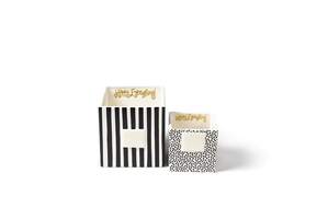 Black Stripe Medium Mini Nesting Cube