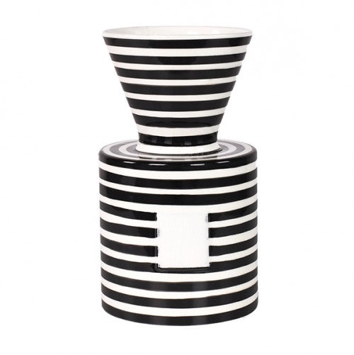 Happy Everything Black Stripe Vase
