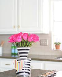 Happy Everything Black Stripe Vase