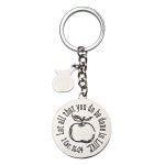 Blue Blessings for a #1 Teacher Keyring in Tin - 1 Corinthians