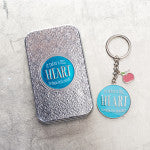Blue Blessings for a #1 Teacher Keyring in Tin - 1 Corinthians