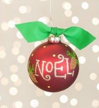 Coton Colors "Noel" Pinecone Glass Ornament