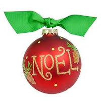 Coton Colors "Noel" Pinecone Glass Ornament