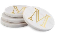 Gold Initial Coasters