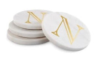 Gold Initial Coasters