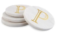 Gold Initial Coasters