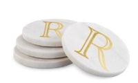 Gold Initial Coasters