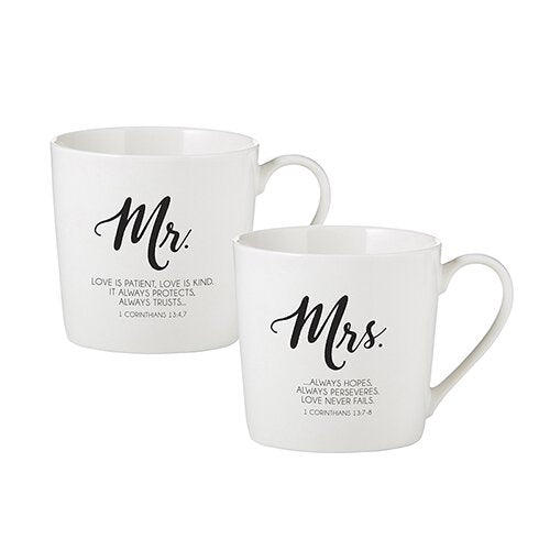 Cafe Mugs Mr & Mrs Set