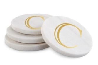 Gold Initial Coasters