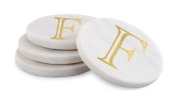 Gold Initial Coasters