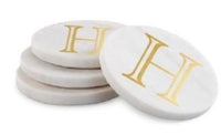 Gold Initial Coasters