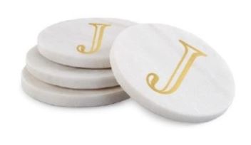 Gold Initial Coasters