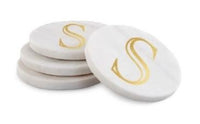 Gold Initial Coasters