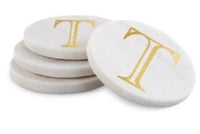 Gold Initial Coasters