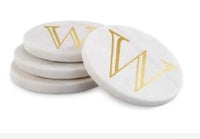 Gold Initial Coasters