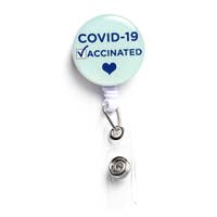 Covid Vaccinated 1 | Vaccine Badge Reel Holder