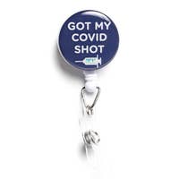 Covid Vaccinated 4 | Vaccine Badge Reel Holder