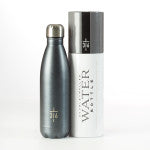 Cross Black Stainless Steel Water Bottle - John 3:16