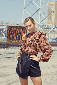 DO+BE LEOPARD PRINT TOP