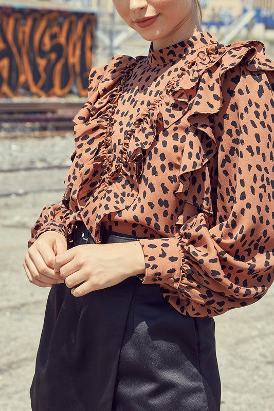 DO+BE LEOPARD PRINT TOP