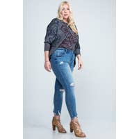 Distressed Jeans-Curvy