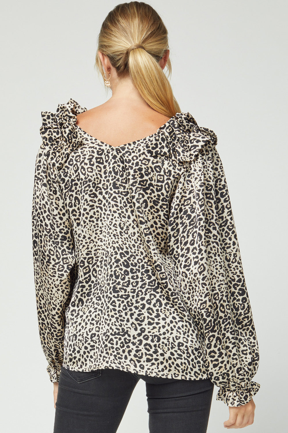 Satin Leopard Print Top