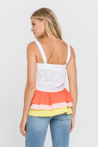 Color Block 3 Tiers Top