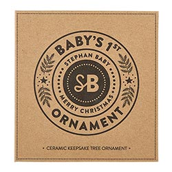 Baby's 1st Christmas Ornament - Tree Black