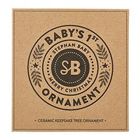 Baby's 1st Christmas Ornament - Tree Black