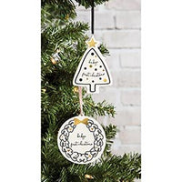 Baby's 1st Christmas Ornament - Tree Black
