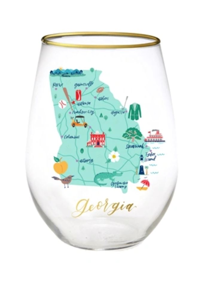 Glass Stemless Wine Georgia