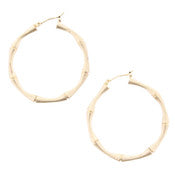 GOLD BAMBOO HOOP EARRING