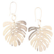 MATTE GOLD PALM LEAF EARRING