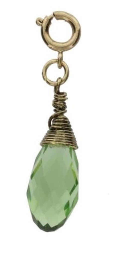 GOLD PERIDOT BIRTHSTONE CHARM