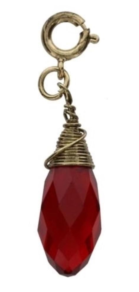 GOLD RUBY BIRTHSTONE CHARM