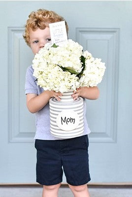 Happy Everything Black Stripe Vase