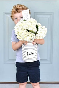 Happy Everything Black Stripe Vase
