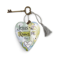 Jesus Knows Me Art Heart by Demdaco Art Hearts