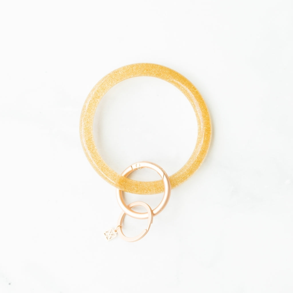 Bainbridge Glitter Keyring- Gold