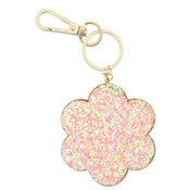 PINK CONFETTI FLOWER KEYCHAIN