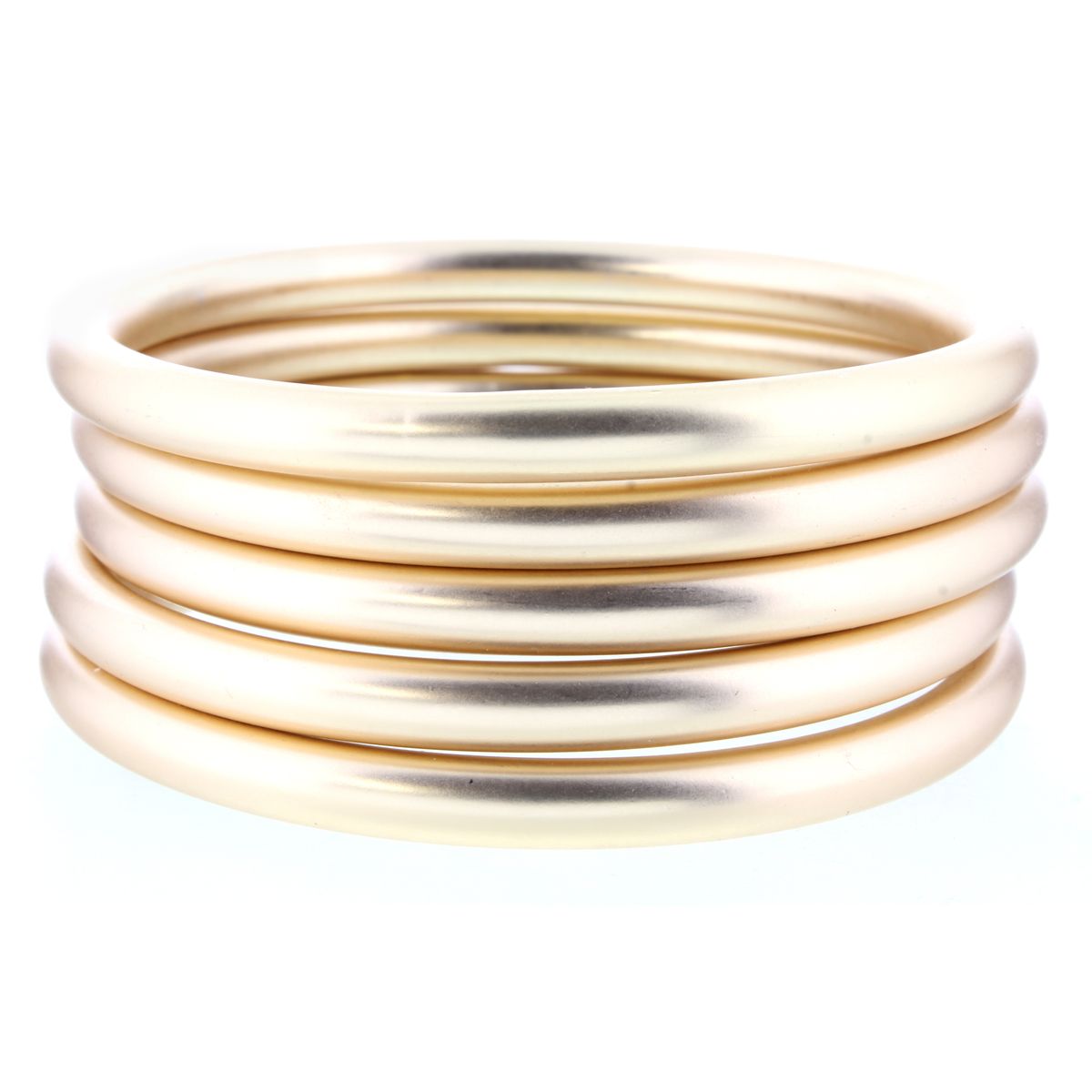 MATTE 5 GOLD BANGLE BRACELETS