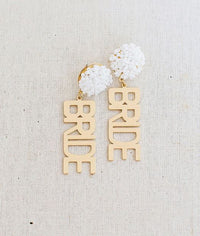 Bride Gold & Seed Bead Earrings